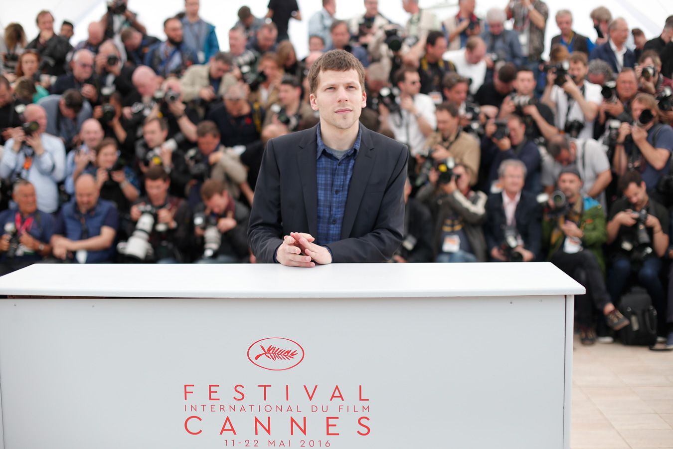 Jesse Eisenberg en la presentación de &#039;Café Society&#039; en Cannes