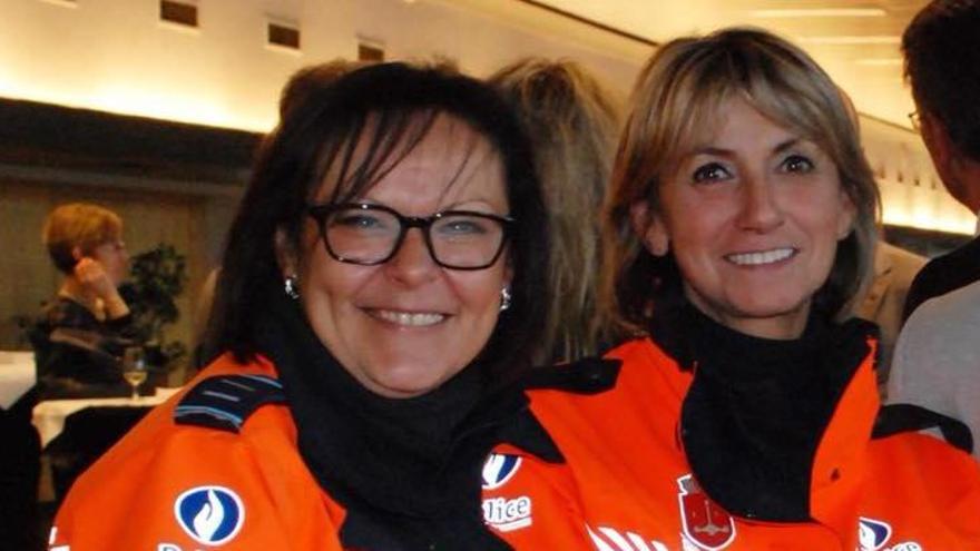 Soraya Belkacemi, a la izquierda, y la asturiana Lucile García, dos de las víctimas del atentado de Lieja