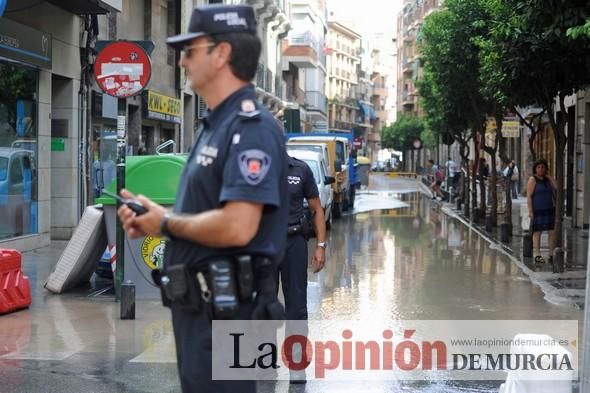 Inundación en el centro de Murcia