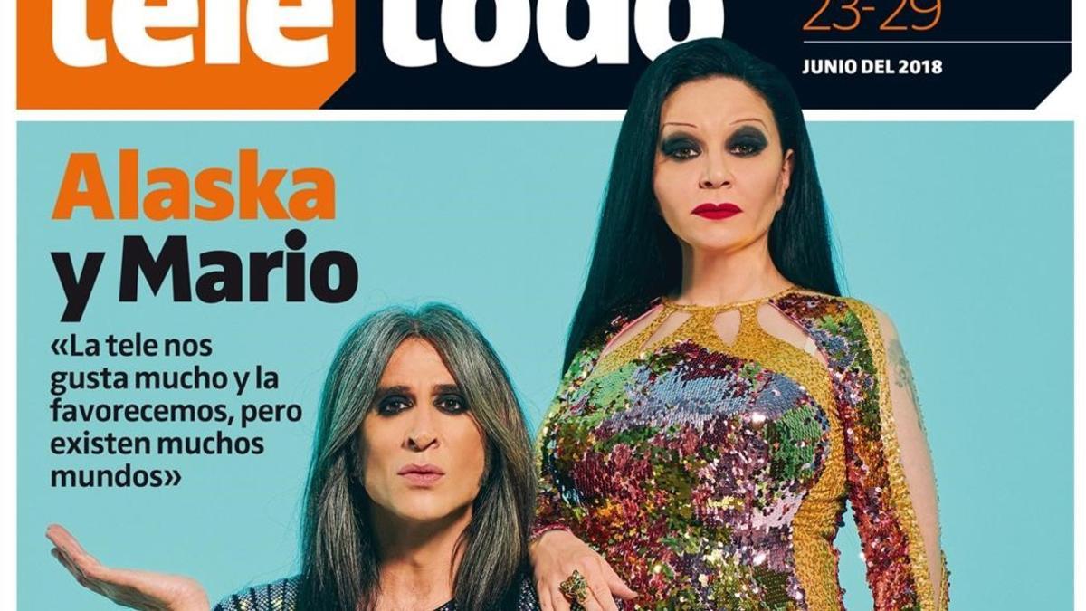 PORTADA DE TELETODO CON ALASKA Y MARIO