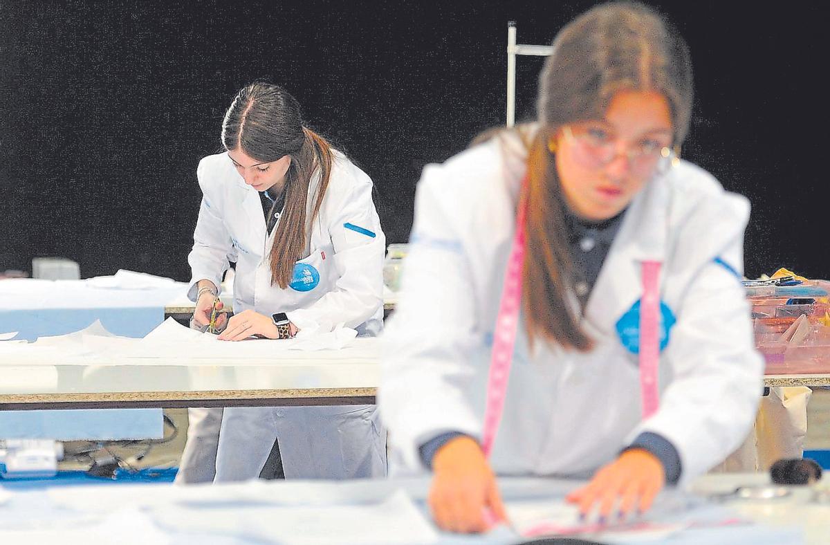 Jóvenes en uno de los campeonatos gallegos de FP Galicianskills.
