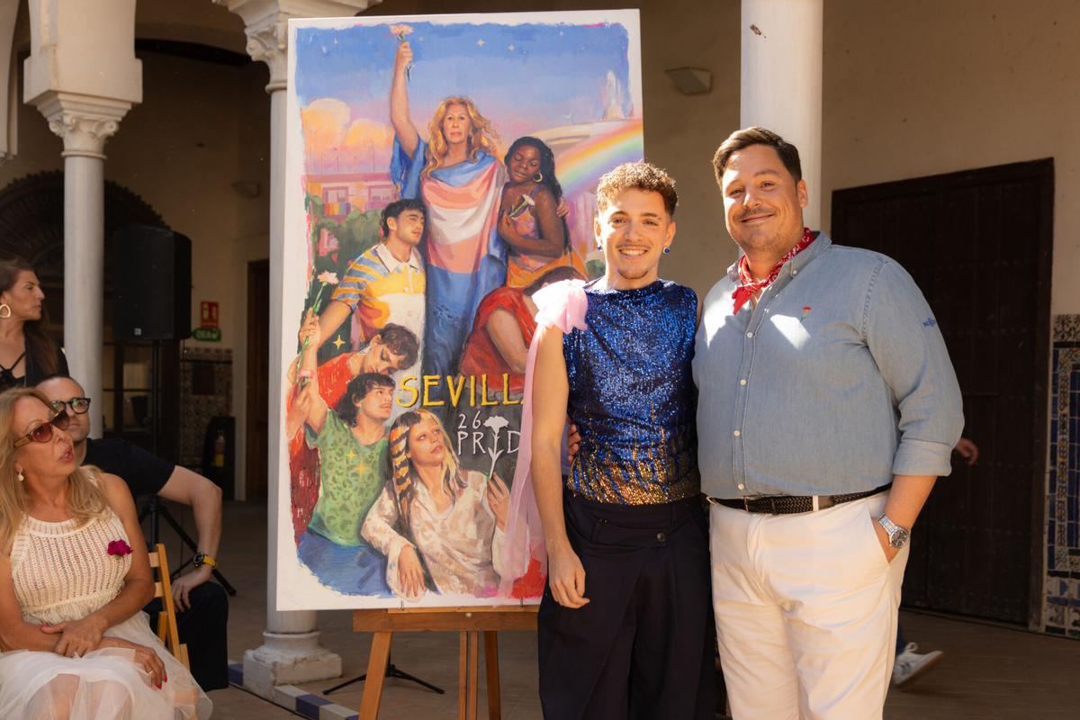 27/05/2026 Imagen de la presentación del cartel del Orgullo de Sevilla 2026, con su autor, el diseñador, Rubén Terriza y el delegado municipal de Igualdad, José Luis García ANDALUCÍA ESPAÑA EUROPA SEVILLA CULTURA AYUNTAMIENTO DE SEVILLA