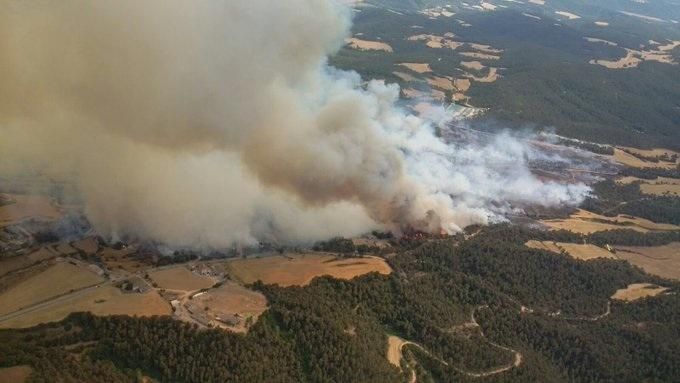 Incendi forestal a Sant Feliu Sasserra