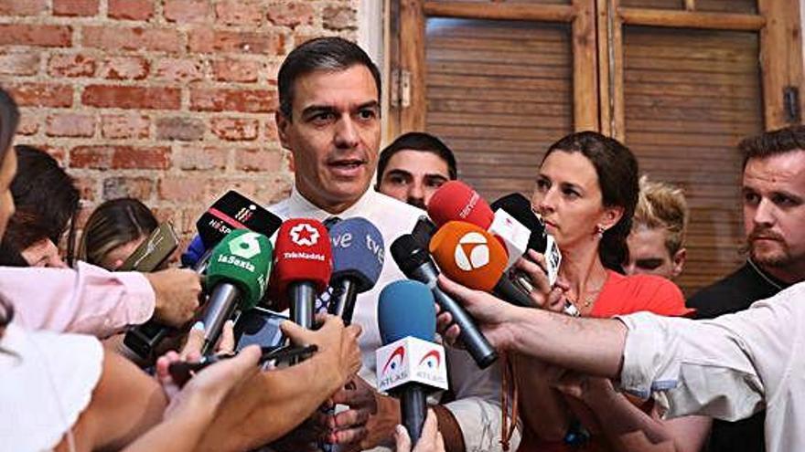 El president del Govern en funcions, Pedro Sánchez, ahir.