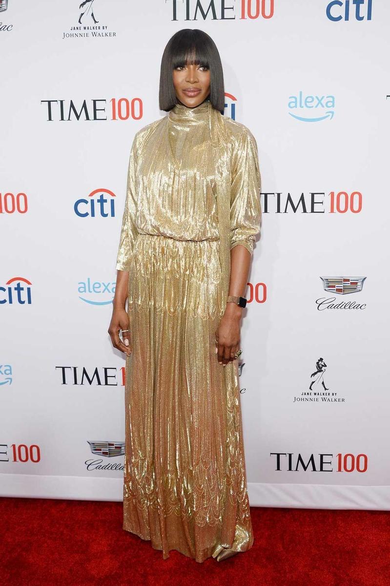 Naomi Campbell de Valentino en la Gala 100 de la revista Time