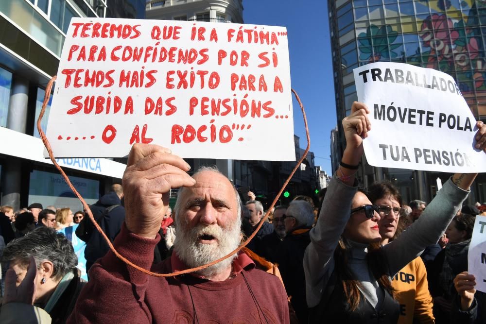 Jubilados de A Coruña exigen "pensiones dignas"