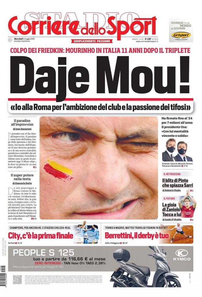 La portada de Corriere dello Sport