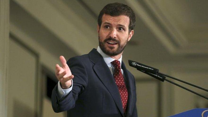 Casado reclama a Sánchez acabar con la &quot;incertidumbre&quot; de la repetición electoral