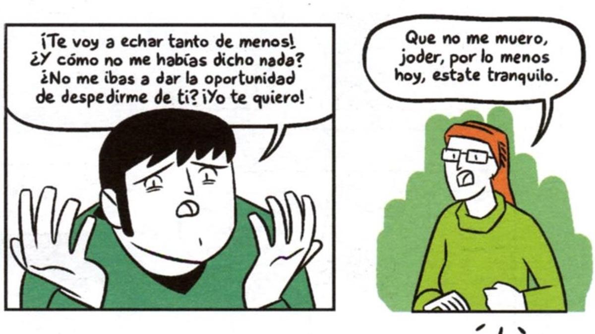 Viñetas del cómic 'Que no, que no me muero', de María Hernández Martí y Javi de Castro.