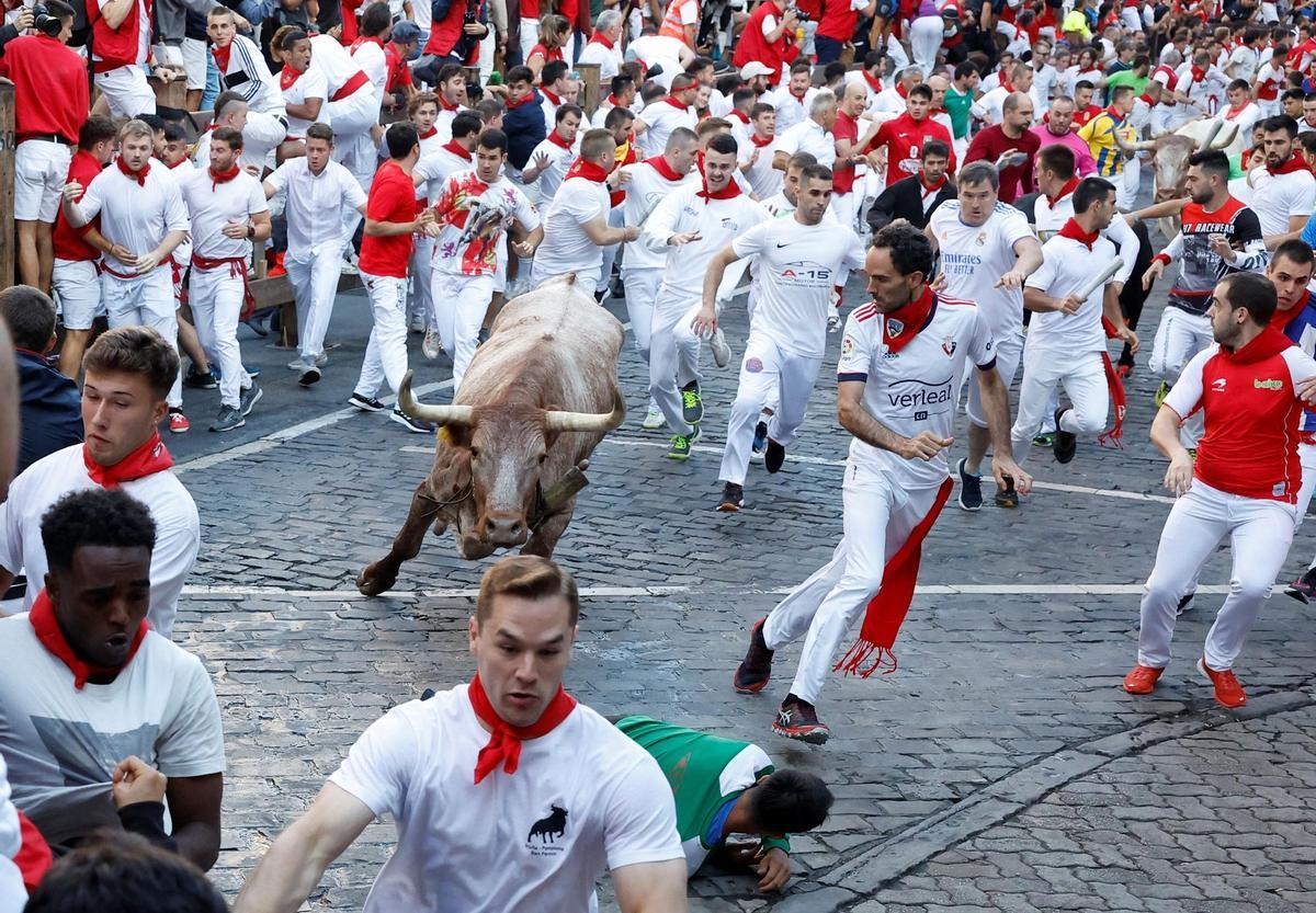 Primer encierro dels Sanfermins.