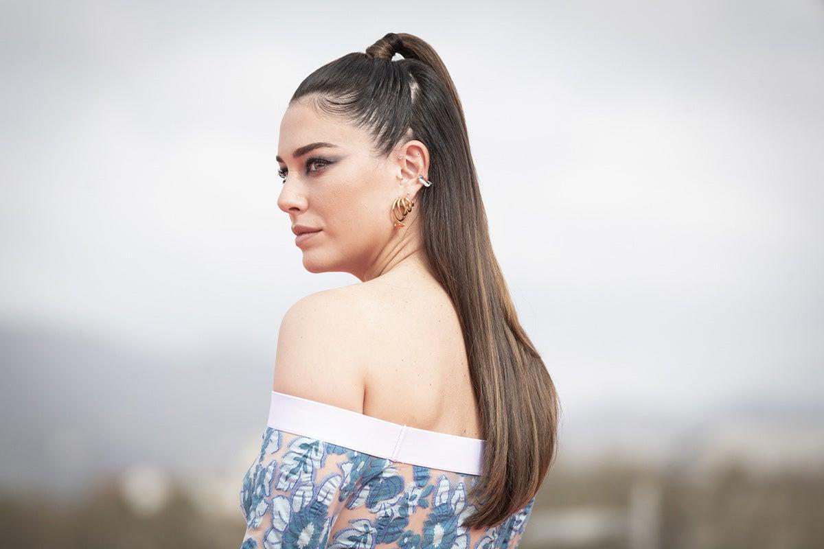 Coleta alta de Blanca Suárez en el festival de cine de málaga