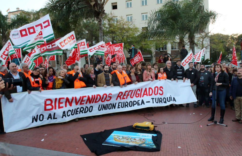 Málaga se manifiesta contra el acuerdo entre la UE y Turquía por los refugiados