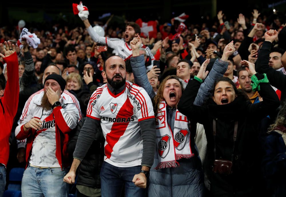 La afición de River celebra su victoria