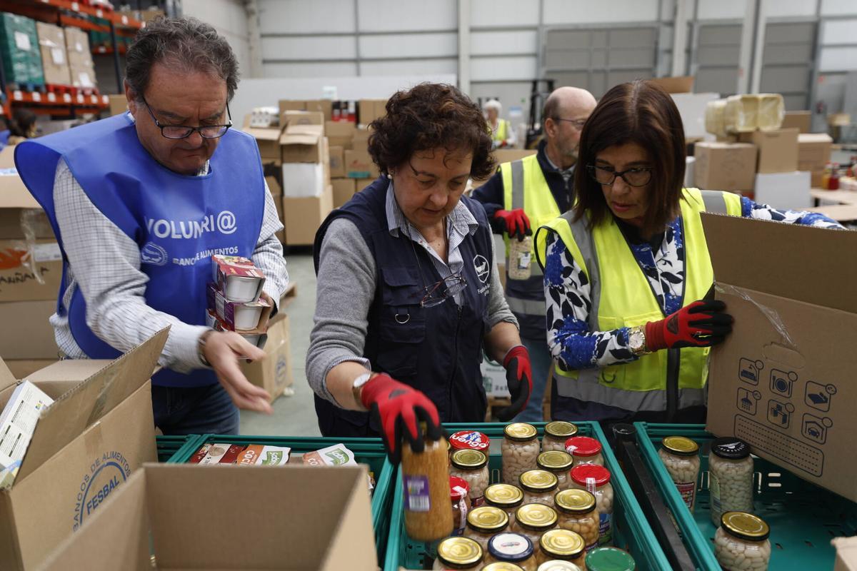Trabajos en el Banco de Alimentos.