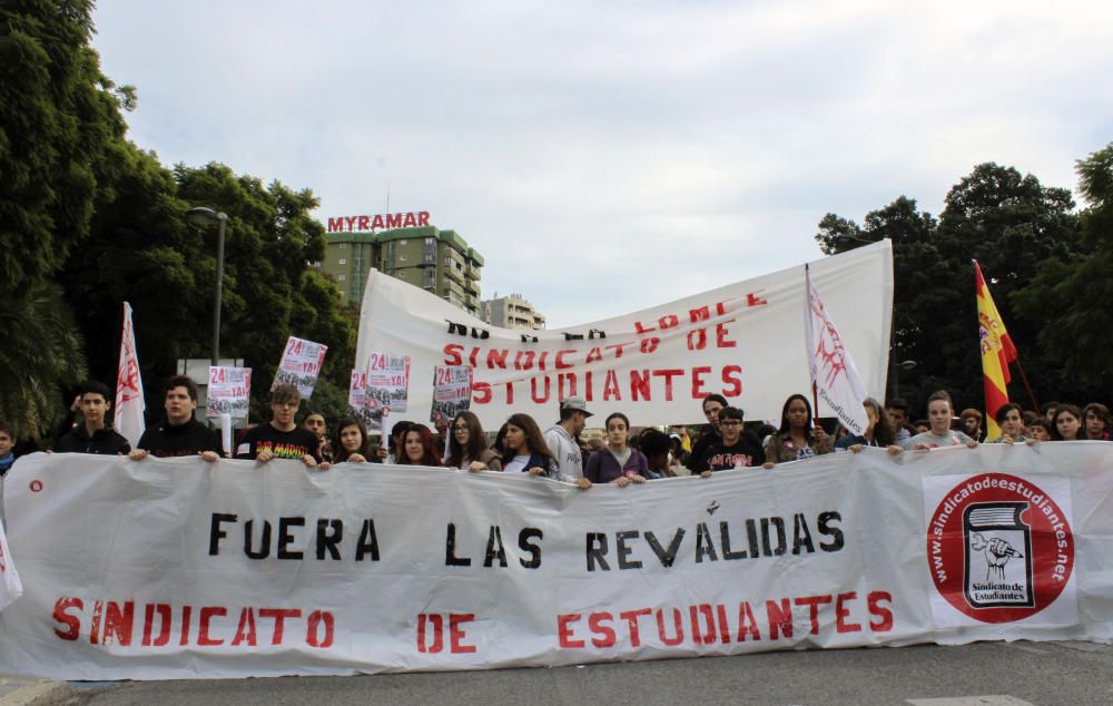 Nueva huelga de estudiantes en Málaga contra las reválidas