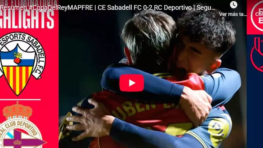 Así fueron los goles y la victoria del Deportivo en Copa del Rey ante el Sabadell