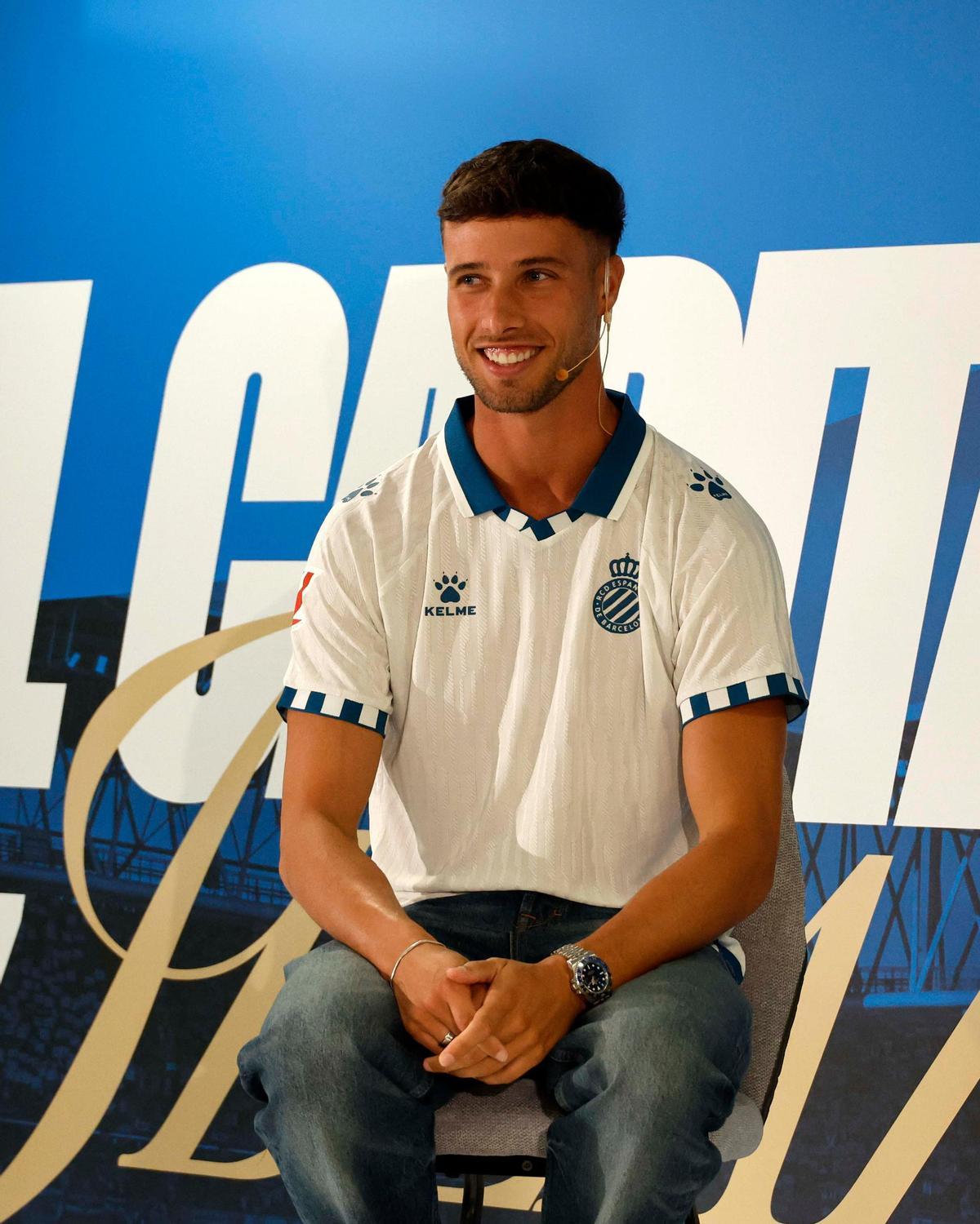 Javi Puado, este miércoles en el RCDE Stadium.