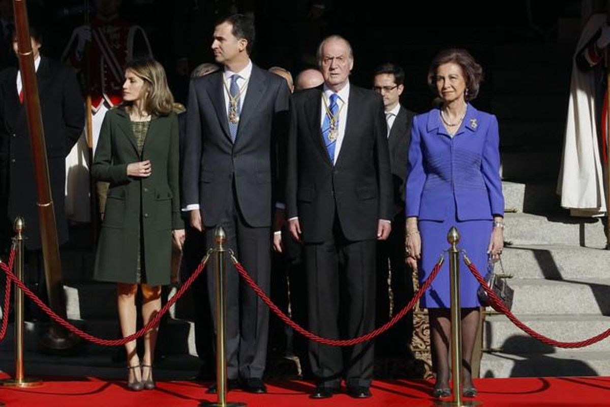 Els Reis amb els Prínceps d’Astúries en la sessió d’obertura de la desena legislatura al Congrés dels Diputats, el 2011.