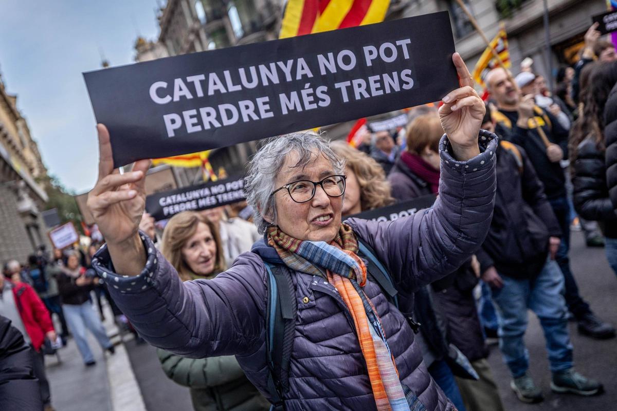Manifestación de protesta por el malo estado de Rodalies.