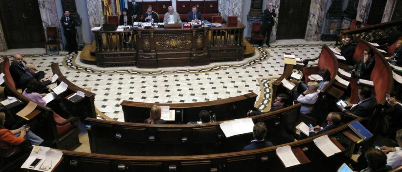 Pleno celebrado ayer en el Ayuntamiento de València.