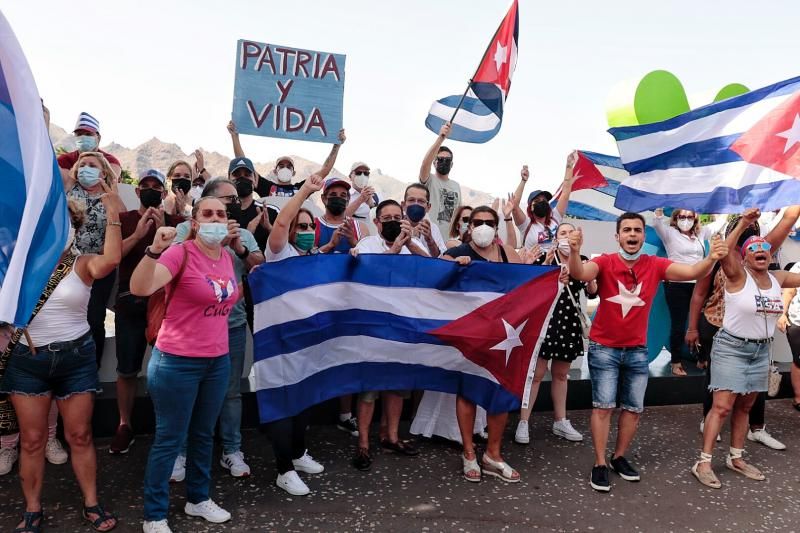 Manifestación por la libertad en Cuba