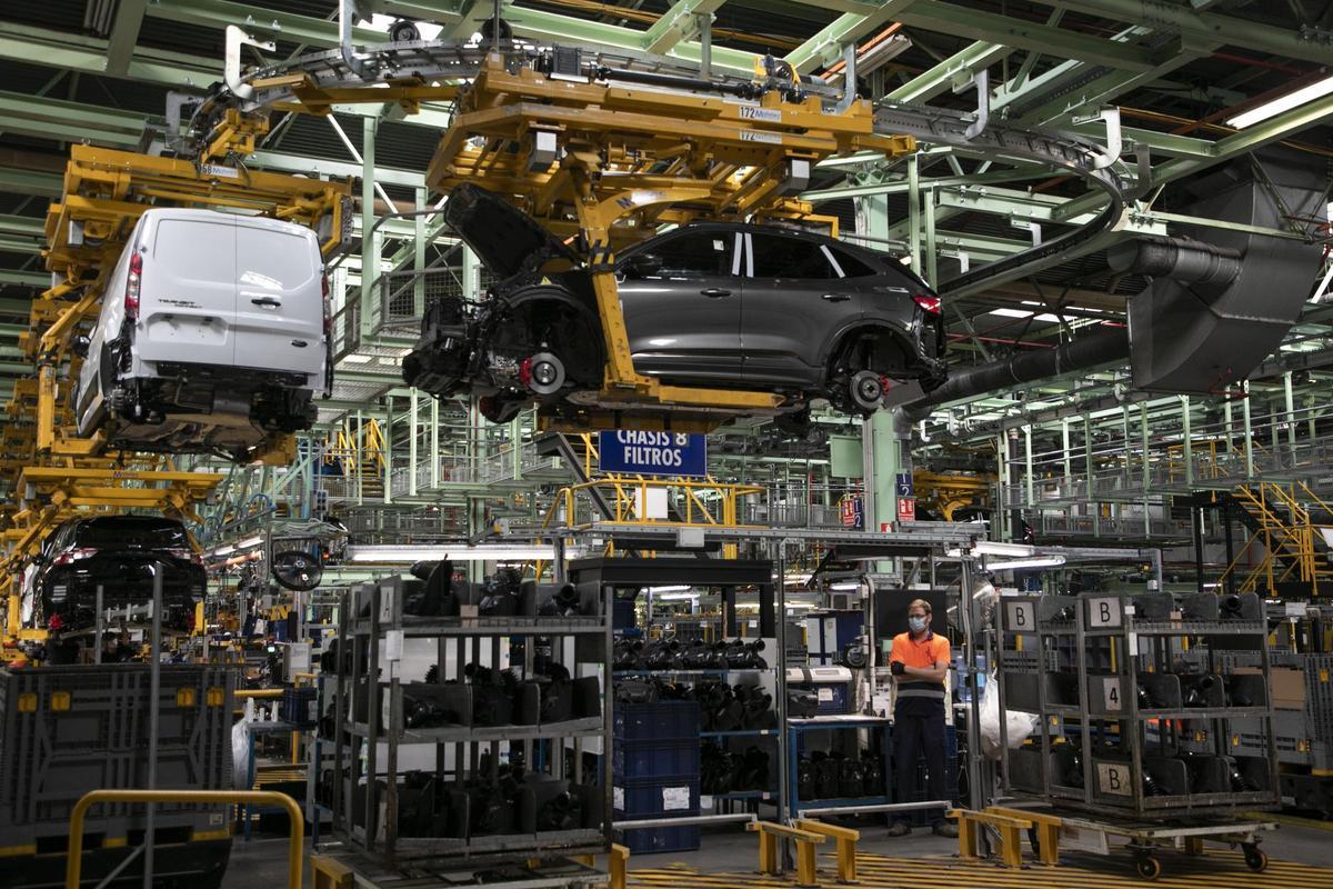 Fabricación de vehículos en Ford Almussafes, el año pasado.