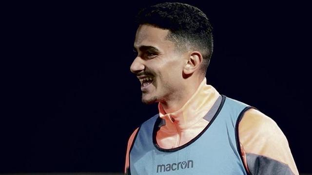 Youness, en un entrenamiento con el Ceuta. | ADC