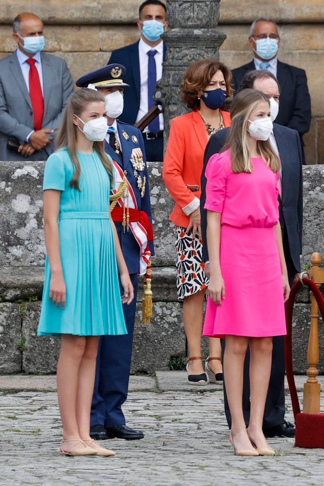 La princesa Leonor y la infanta Sofía en la festividad de Santiago Apóstol