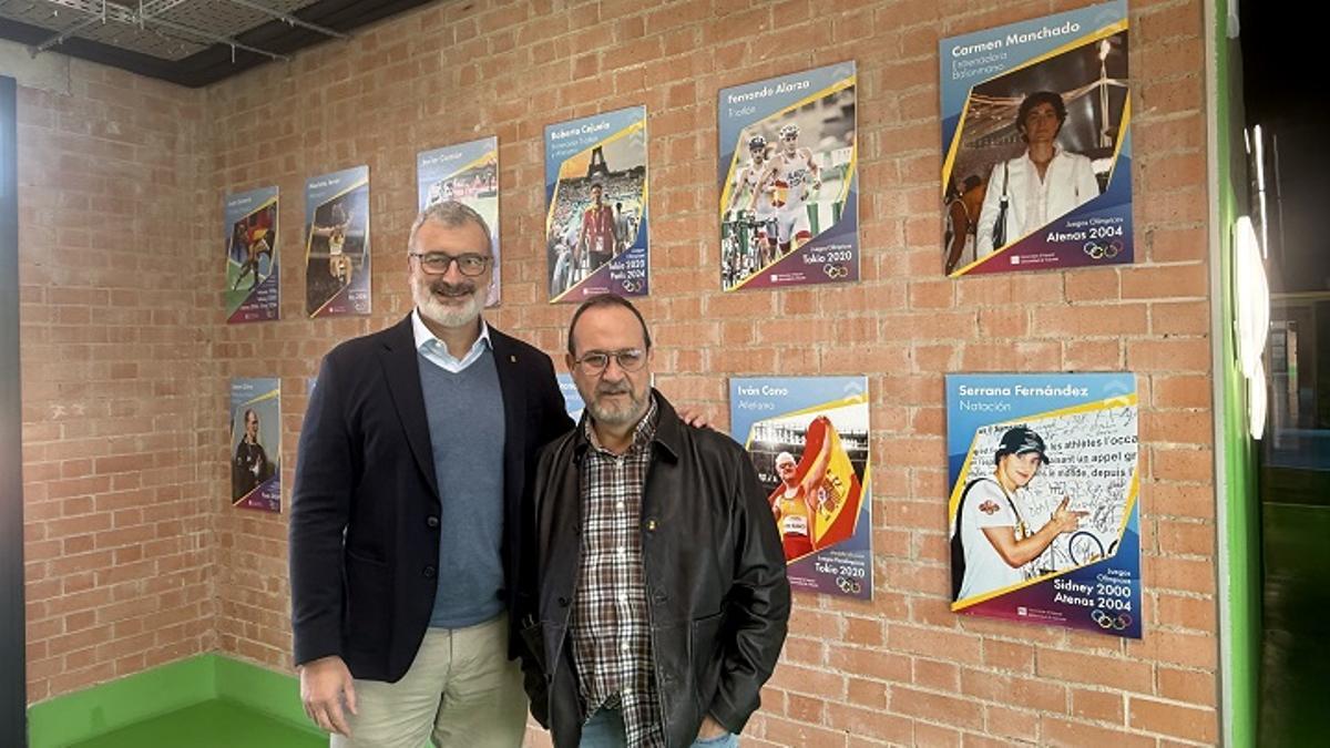 Juan Manuel Cortell y Francisco Sevillano en la Universidad de Alicante.