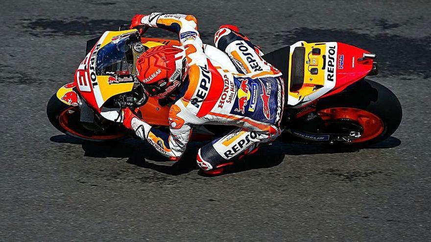 Marc Márquez rodant al circuit de Portimao.