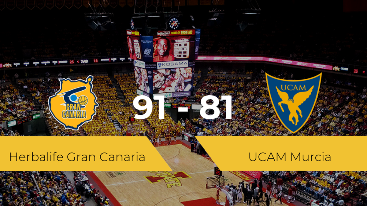 El Herbalife Gran Canaria derrota al UCAM Murcia (91-81)
