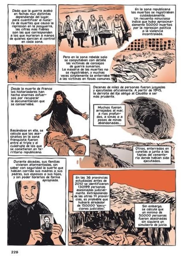 Viñetas del cómic sobre la guerra civil de Paul Preston y José Pablo García.