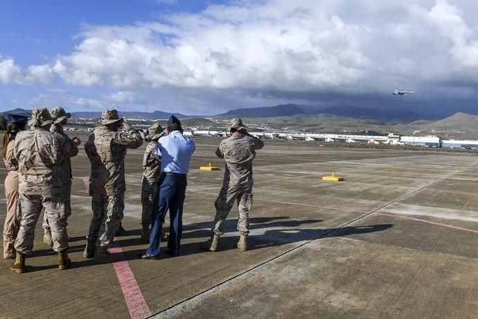 CANARIAS Y ECONOMIA 18-01-2019 BASE AEREA DE GANDO. TELDE-INGENIO. Ejército del Aire. Bienvenida del escuadrón del 10ª contingente del destacamento rappa en Sigonella.  FOTOS: JUAN CASTRO