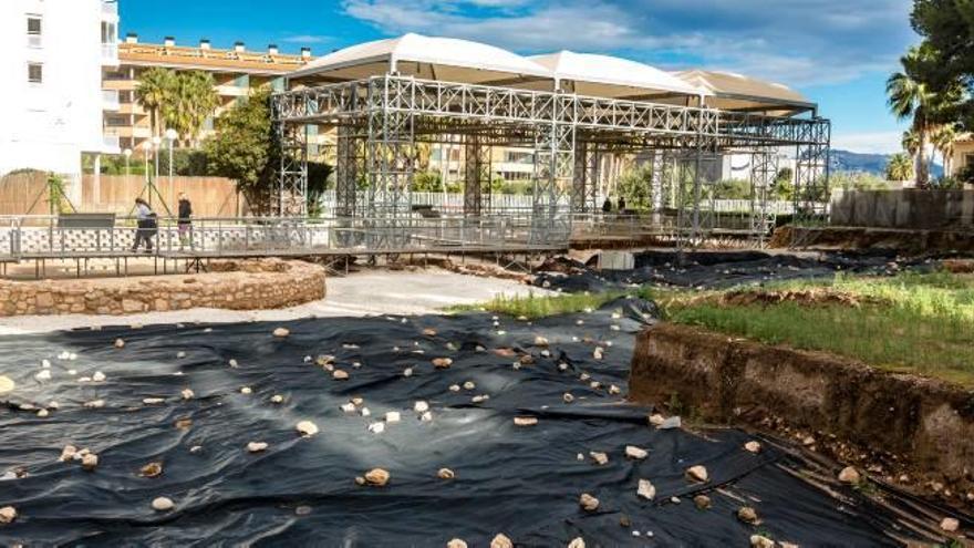 El museo al aire libre de la Villa Romana de l&#039;Albir y una de las zonas que aún está por excavar del yacimiento.