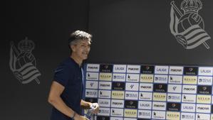 El entrenador de la Real Sociedad, Imanol Alguacil, previa al partido del domingo en Getafe