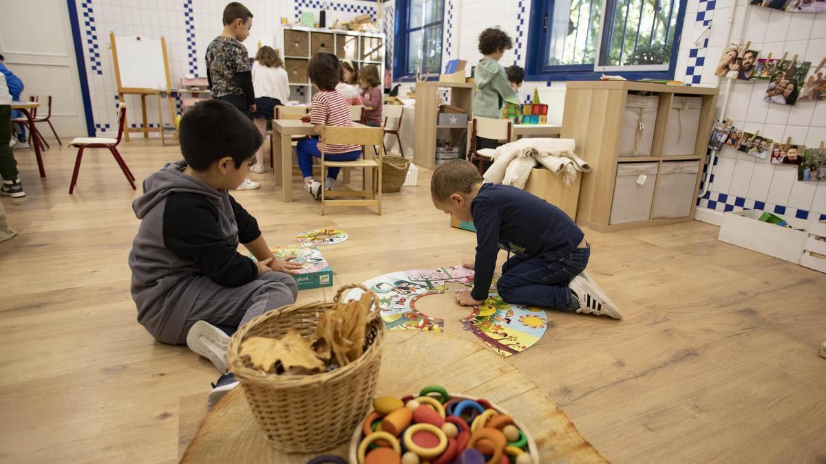 Una clase del colegio Attilio Bruschetti.