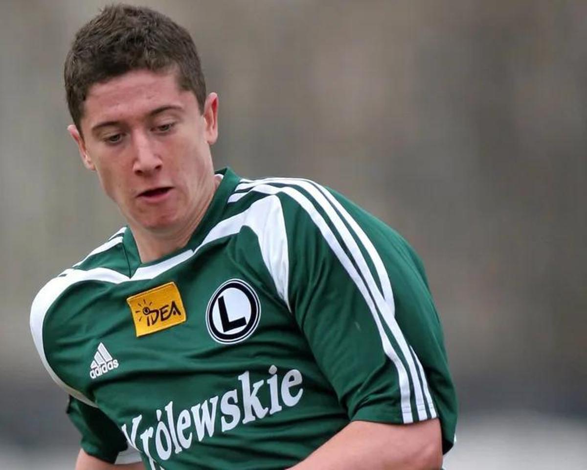 Un joven Robert Lewandowski de 18 años en las filas del Legia Varsovia.