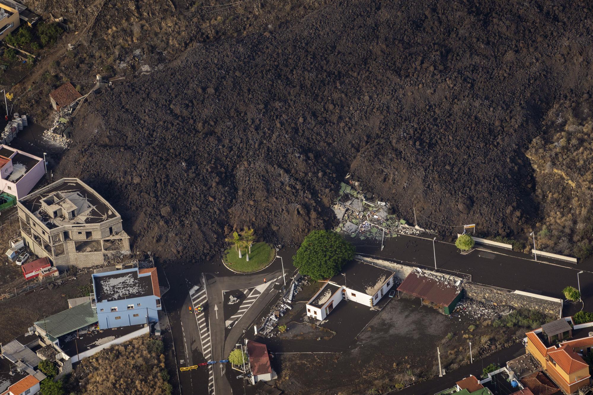 Erupción volcánica: Imágenes aéreas de la zona afectada