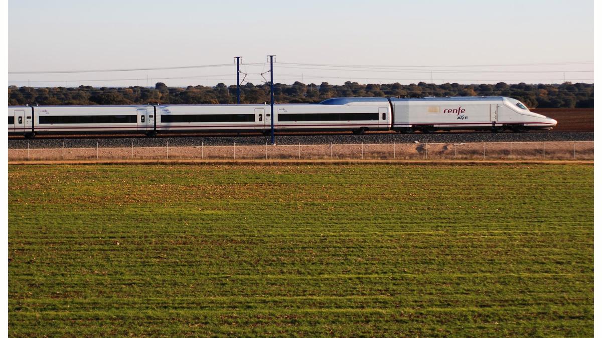 Un AVE a su paso por la provincia de Córdoba.