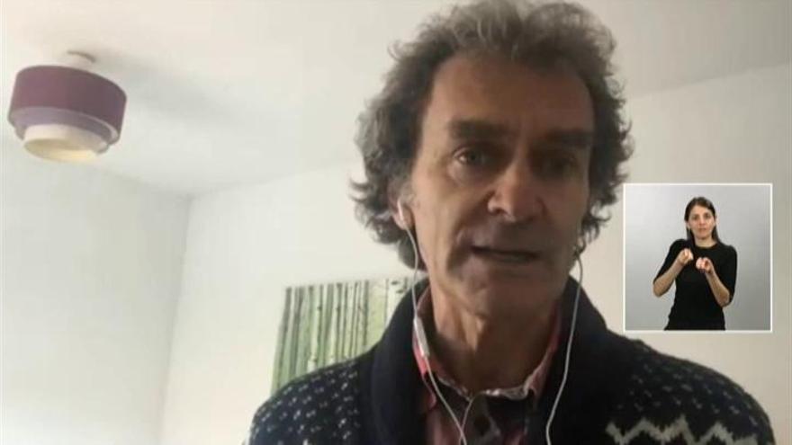 Coronavirus | Fernando Simón reaparece por videoconferencia, con buen aspecto tras dar positivo en Covid-19
