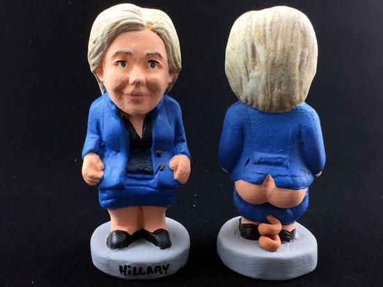 Donald Trump i Hilary Clinton ja tenen caganer