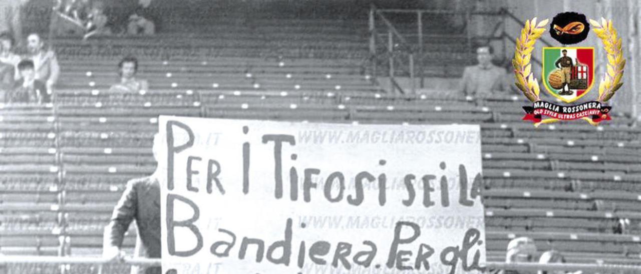 Pancarta de apoyo de los hinchas a Rivera.