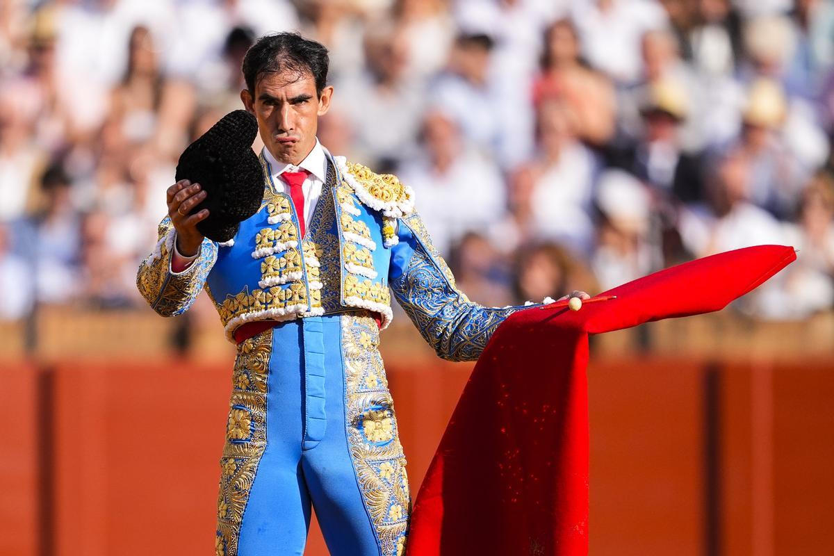El torero Fortes, en la corrida celebrada este sábado en La Maestranza de Sevilla
