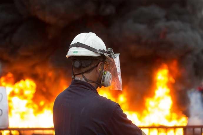 Protestas contra los despidos en Alcoa San Cibrao