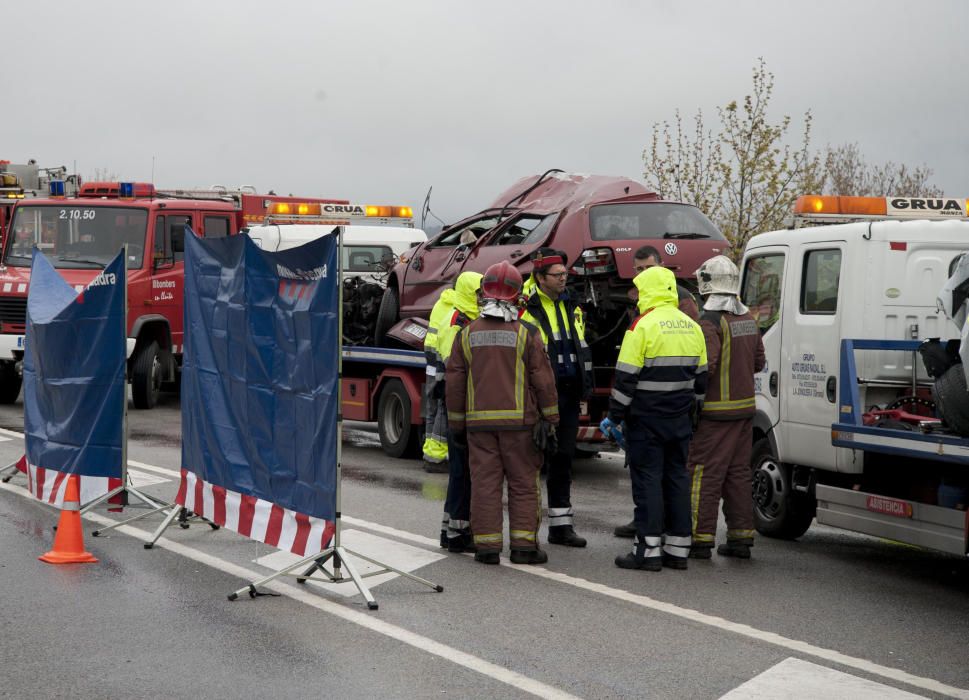 Imágenes del accidente de Girona
