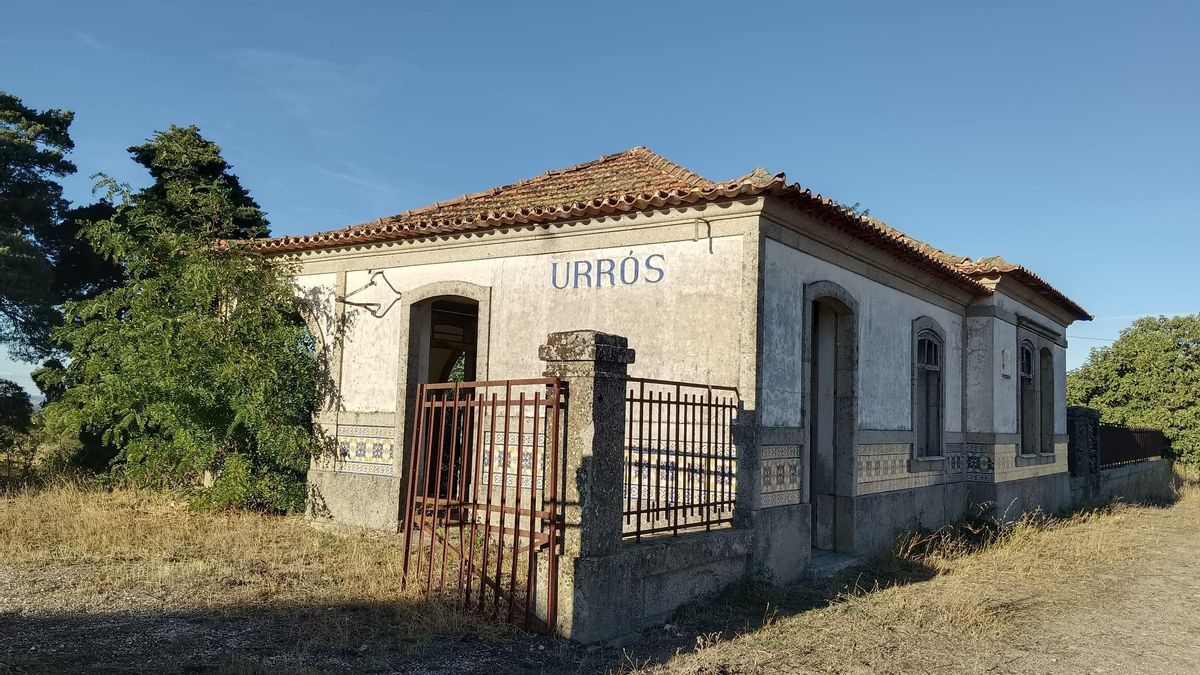 Estación de tren de Urrís, en Portugal