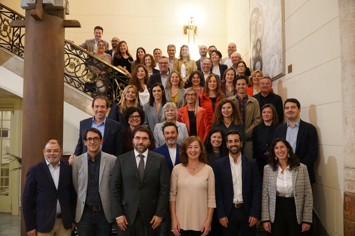 Muñoz con socialistas del PSC y el PSIB