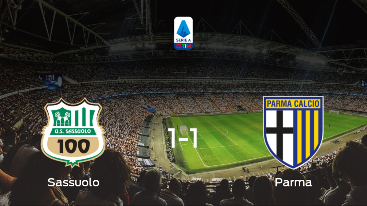 El Sassuolo y el Parma se reparten los puntos y empatan 1-1