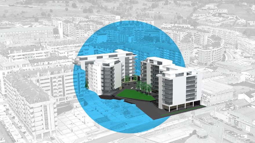 Una antigua área industrial de Oviedo se transformará en cuatro edificios con 200 viviendas