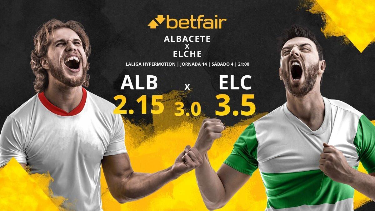 Albacete Balompié vs. Elche CF: horario, TV, estadísticas, clasificación y pronósticos